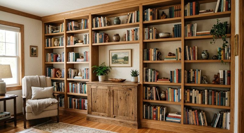 Built In Bookcase Installation in Greensboro, NC