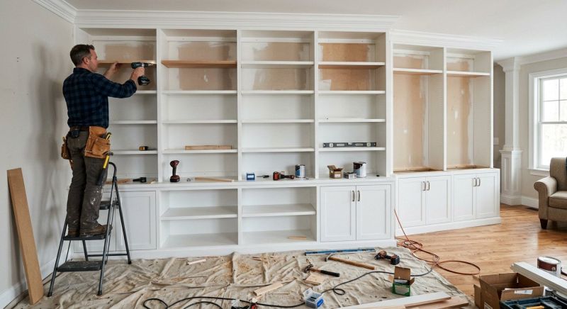 Built In Bookshelves Installation in Annapolis, MD
