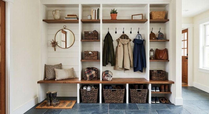 Mudroom Shelving Installation in Winston Salem, NC